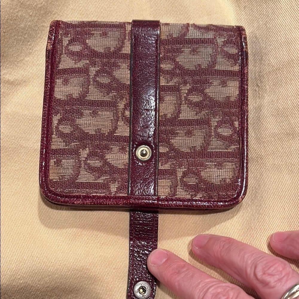 Rare! Christian Dior Red Vintage Trotter Wallet Elegant Compact Design - Picture 3 of 16